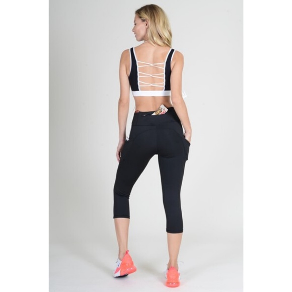 Women's Active Capri Leggings Sport Workout Gym BK - Picture 5 of 6